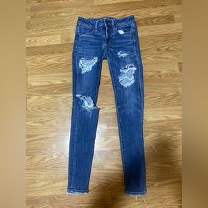 American Eagle stretchy skinny ripped jeans